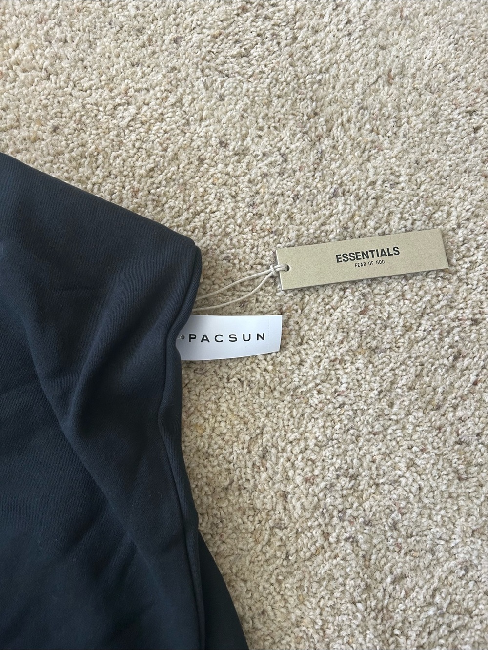 Essentials Men's Black Sweatpants - Picture 3 of 4